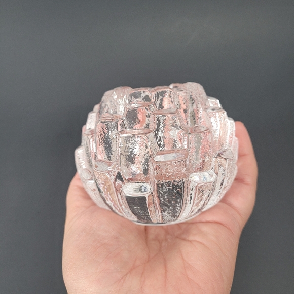 Kosta Boda "Igloo" Lead crystal votive candle Holder - Picture 3 of 8